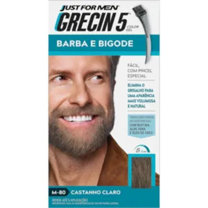 GRECIN 5 BARBA E BIGODE 80 CASTANHO CLARO