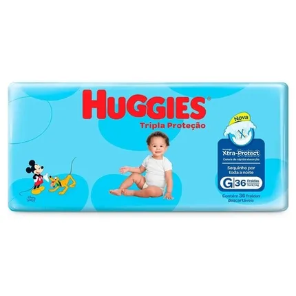 FRALDA HUGGIES TRIPLA PRO GD C/36