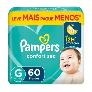 FRALDA PAMPERS CONFORTSEC GD C/60 UND FORTEBAG