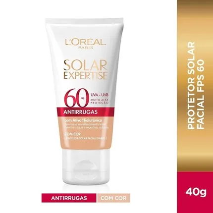BLOQ SOLAR LOREAL EXPERT FPS60 ANTIRUGAS C/COR 40G