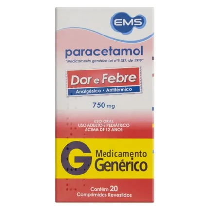 PARACETAMOL 750MG C/20CPR