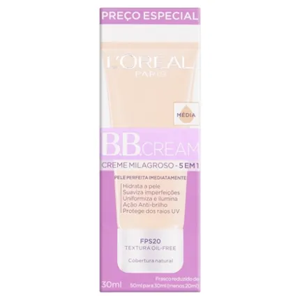 BB CREAM BASE LOREAL FPS20 5EM1 MEDIA 30ML