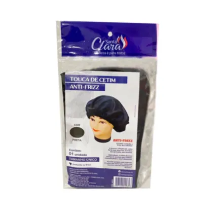TOUCA CETIM SANTA CLARA ANTI-FRIZZ PRETA UND