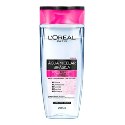 AGUA MICELAR LOREAL BIFASICA SOL 5EM1 200ML