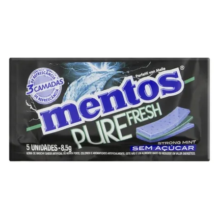 MENTOS PURE FRESH STRONG MINT C/5 UNDS