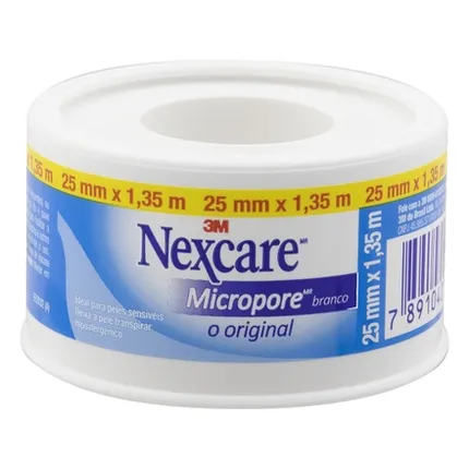 ESPARADRAPO NEXCARE MICROPORE BRANCO 25MX1,35