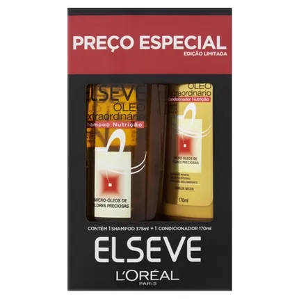 KIT ELSEVE OLEO EXTRAORD SH 375ML + COND 170ML