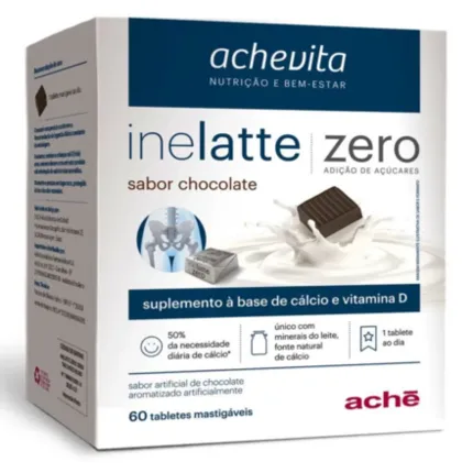 INELATTE ACHEVITA ZERO CHOCOLATE C/60 TABLETES