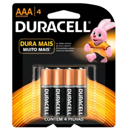 PILHA DURACELL AAA C/4 PILHAS