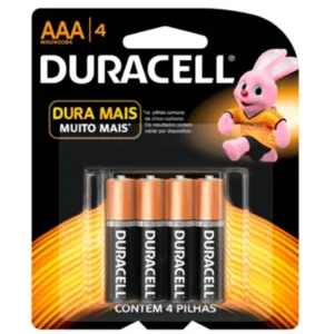 PILHA DURACELL AAA C/4 PILHAS